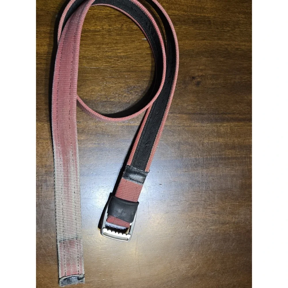 Ladder 34 Recycled Fire Hose Belt Adjustable Red Grip Decommissioned Web Buckle